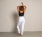 Preview: Yogahose mit Umschlagbund weiß Yoga Hose