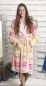 Preview: Damen-Bademantel mit Kapuze, Velour, gelb orange pink