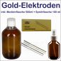 Preview: Gold Elektroden Stäbe massiv für Ionic-Pulser® inkl. Medizinflasche 500 ml, Sprühflasche 100 ml und Messbecher 30 ml