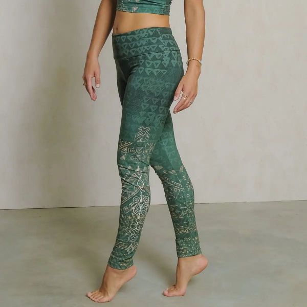 Yoga-Leggings Buddhi smaragd lang