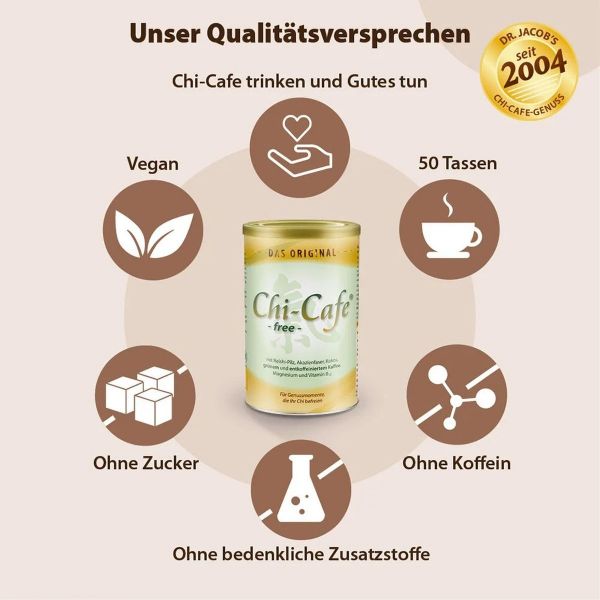 Dr. Jakob's Chi-Cafe free: Entkoffeinierter und grüner Kaffee 250g