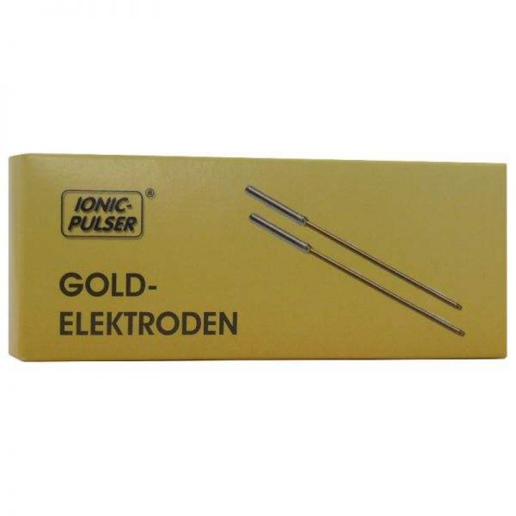 Gold Elektroden Stäbe massiv für Ionic-Pulser® inkl. Medizinflasche 500 ml, Sprühflasche 100 ml und Messbecher 30 ml