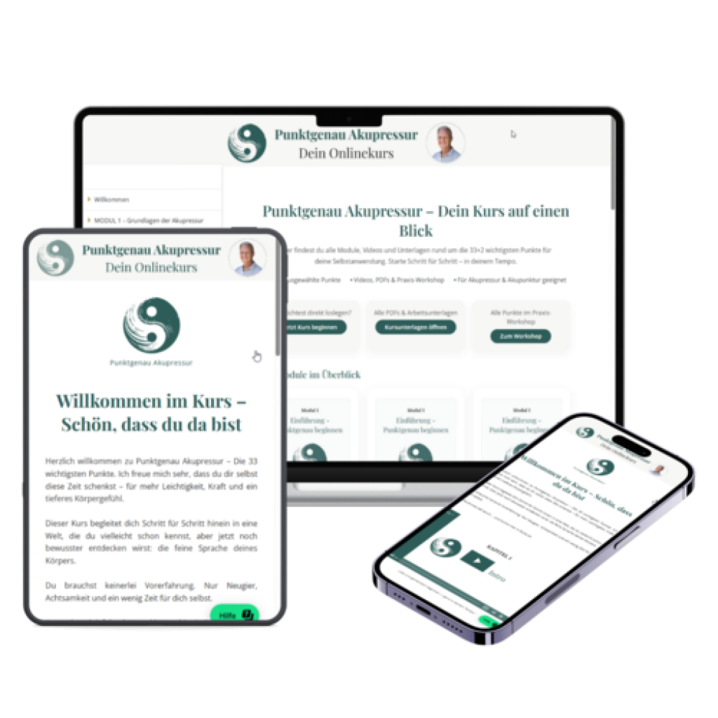 Punktgenau Akupressur + Akupunktur Online-Kurs (Digitalprodukt)